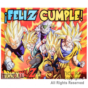 DRAGON BALL AFICHE FELIZ CUMPLE x 1